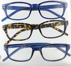 Bxgeof-12-eb-150 Geoffrey Beene Pair Mens Premium Readers Glasses Blue Brown Tortoise