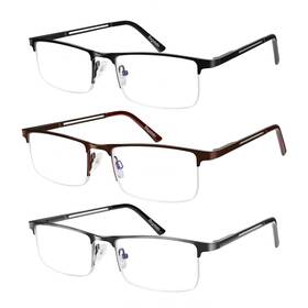 1.04.0x Bxgxlelin 743645340307 Mens Reading Glasses Blue Light Readers Glasses3 Pack Lightweight Metal