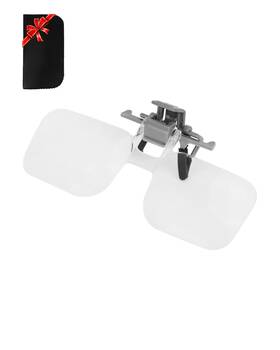 B097bdm71v Bxt Clip On Magnifiers For Eyeglasses 2x Magnifying Glasses Flip Up/down Reading Gl