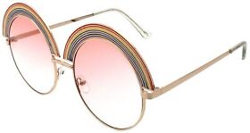31097br675 C&c California Womens Round Rainbow Rimmed Sunglasses One Size Multi