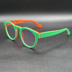 7216-072724-92.95 Caddis Soup Cans 1.50 Progressive Reading Glasses Green Blb 49-21-145 Used
