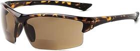 202bf-tort-amber Calabria Sport 202bf Bifocal Reading Safety Glasses Readers 1.50 Tortoise Amber Wrap