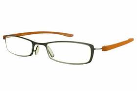 21040 Calabria 795780021092 Flexie Stainless Steel Xl Wide Reading Glasses In Orange 1.75