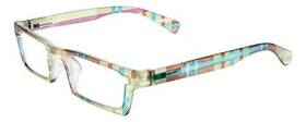 Calabria 795780059811 Jordan Mens Designer Reading Glasses Olive Green Brown Blue Stripe 1.50
