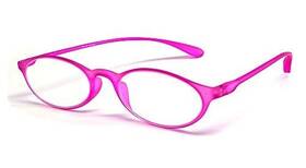 Calabria 795780194253 719 Oval Lightweight Flexie Reading Glasses In Fuchsia Pink 2.50 46 Mm