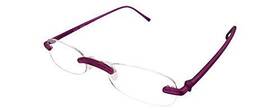 Calabria 795780213992 714 Womens Rimless Flexie Reading Glasses In Violet Purple 1.25 48 Mm