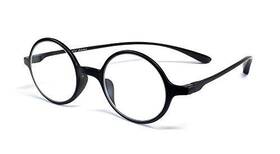 Calabria 795780216405 721 Flexies Super Lightweight Round Reading Glasses Ebony Black 4.00