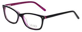 Calabria 795780338824 Vivid Designer Eyeglasses 869 In Black-purple 51mm Demo Lens