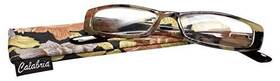 Calabria 795780461300 746 Tropical Hawaiian Print Reading Glasses With Matching Case In Brown 3