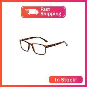 Calabria Ls2007 Rectangle Reading Glasses For Women With Clear Lenses Tortoise Acetat
