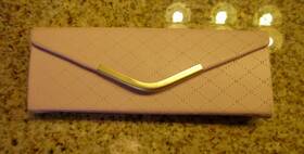 30068wmmtwedblu Caloptix Folding Eyewear Case Beige Faux Leather Folds Flat For Storage