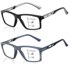B0fp18p7tz Cara Optical Progressive Multifocus Reading Glasses For Men No-line Blue Light Blocking