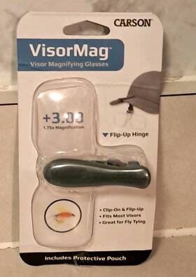 1.75x Carson Vm-10 Optical Visormag Power Clip-on Flip-up Magnifying Lens