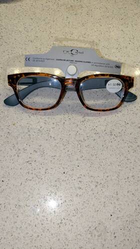 3895646 Cartel New-cartel Vitry Brown Rectangle Aspherical Lens Diopter 1.50 Reading Glasses