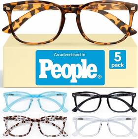 Ccvoo 744110635249 5 Pack 2.5 Reading Glasses For Women Eye Blue Light Readers