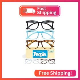 801-19 Ccvoo 2.25 Reading Glasses For Women 5-pack Blue Light Filtering Spring Hinge
