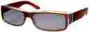 Cg-55220-3-14 Darwin Reader Readers The Sun 1.50 Red Stripe With Smoke Reading Glasses