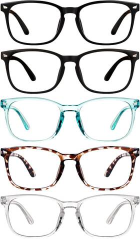 Cheers Devices 696228808971 5 Pack Reading Glasses Blue Light Blocking Computer For