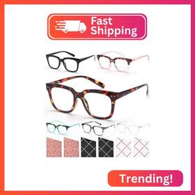 B0dk34296v Chofilord 6 Pack Fashion Reading Glasses For Women Men Blue Light Blocking Overs