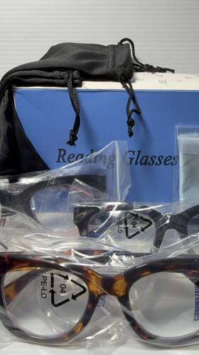 Dj380-2 Chofilord 4 Progressive Multifocus Reading Glasses Unisex Blue Light 4.00 With Box