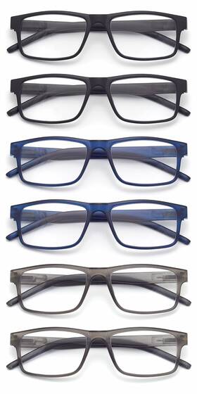 B0brj689wr Colloddiss 6-pack Reading Glasses Men Women Spring Hinge Blue Light Blocker