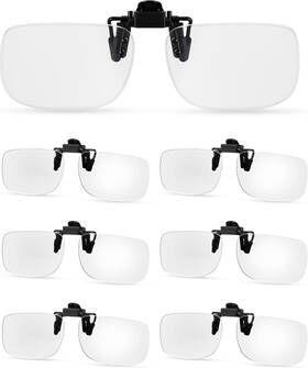 Copkim 705353327353 6 Pairs Clip On Reading Glasses Flip Up Magnifying Lens Blue Light