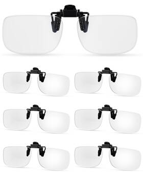 Lia-copkim-1575 Copkim 6 Pairs Clip On Reading Glasses Flip Up Magnifying Lens Blue Light Bl