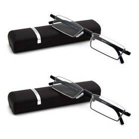 Covesato 791107194074 2 Pack Half Frame Reading Glasses For Men And Women Lightweight Computer Read