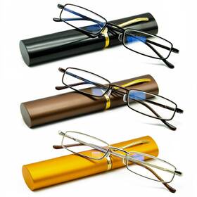 Covesato 791107604481 3 Pack Slim Pocket Reading Glasses Men Women Computer Blue Light Blo
