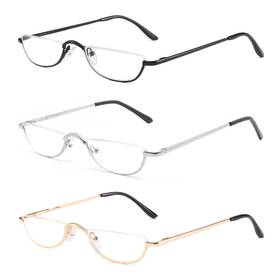 B0cngcrrgg Covesato Half Frame Reading Glasses Metal Moon Readers 1.50