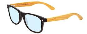 Coyote 680562563924 Woodie Designer Reading Glasses Black Silver Bamboo Brown Wood 7.00 52mm