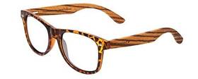 Coyote 680562566130 Woodie Designer Reading Glasses Black Orange Tortoise Brown 0.00 52 Mm