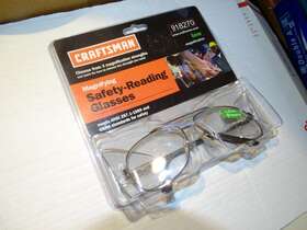 918270 Craftsman Safety Reading Glasses Low Power Side Shields 9 18270 New Free Ship