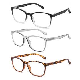 Crgatv 704078439778 3 Pack Blue Light Blocking Reading Glasses For Men Women Rectangle Computer R