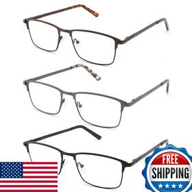 B09cv47gpn Crgatv 3-pack Mens Blue Light Blocking Reading Glasses Metal Full Wide Frame