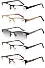 Cy875-200 Eyecedar Metal Reading Glasses Men Spring Hinges Stainless 707565399326
