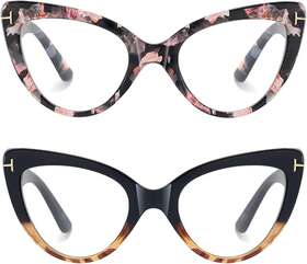 Dbeftli 691041836934 Cat Eye Frame Ladies Computer Reading Glasses Stylish Blue Light Readers