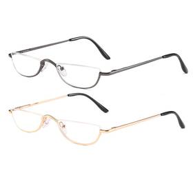 Dbeftli 737269645627 Half Frame Reading Glasses - Moon Readers With Spring Hinge For