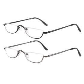 Dbeftli 737269646006 Half Frame Reading Glasses - Moon Readers With Spring Hinge For