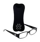 37741838715 Dbr07125wt Dog Bone Rectangular Reading Glasses Pawprint Wh