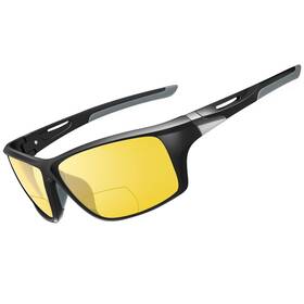 8020nt200bk Dehotre Night Vision Bifocal Reading Glasses Men Wrap Around Sports Nighttime