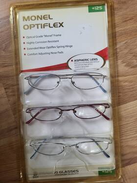 Design Optics 027995204923 Set Of 3 Pairs Monel Optiflex 125 Reading Glasses