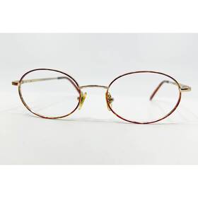 14060 Design Optics Men Gold Brown Oval Metal Frame 14060 Design Optics Men Gold Brown Oval Metal Frame