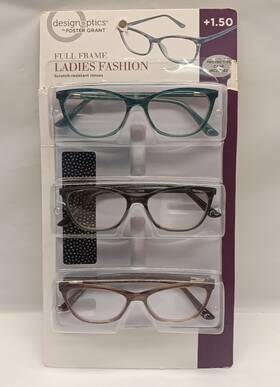 Design Optics 193033297940 By Foster Grant Full Frame Ladies Fashion Glasses - 1.50