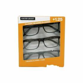 Design Optics 193033460535 Desginoptics By Foster Grant Classic Reading Glasses 1.25 3 Count Opened Box