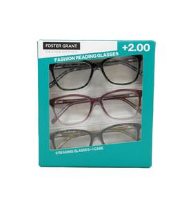Designoptics 193033315866 Designoptis By Foster Grant Kiersey Plastic Reading Glasses 2.00 3 Count