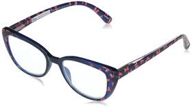 Disney X Foster Grant 193033409169 Womens Dreamer Cat-eye Reading Glasses Navy Blue And Red With Minnie Print