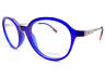 Dl5049 090 Diesel Round To Reading Glasses Blue Silver