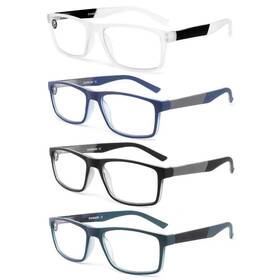 Dongdi 782125893384 Blue Light Blocking Reading Glasses 4 Pack Computer Readers For Women Men Ant