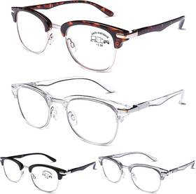 Doovic 313111311393 4 Pack Blue Light Blocking Reading Glasses Anti Eyestrain Fashion Classic